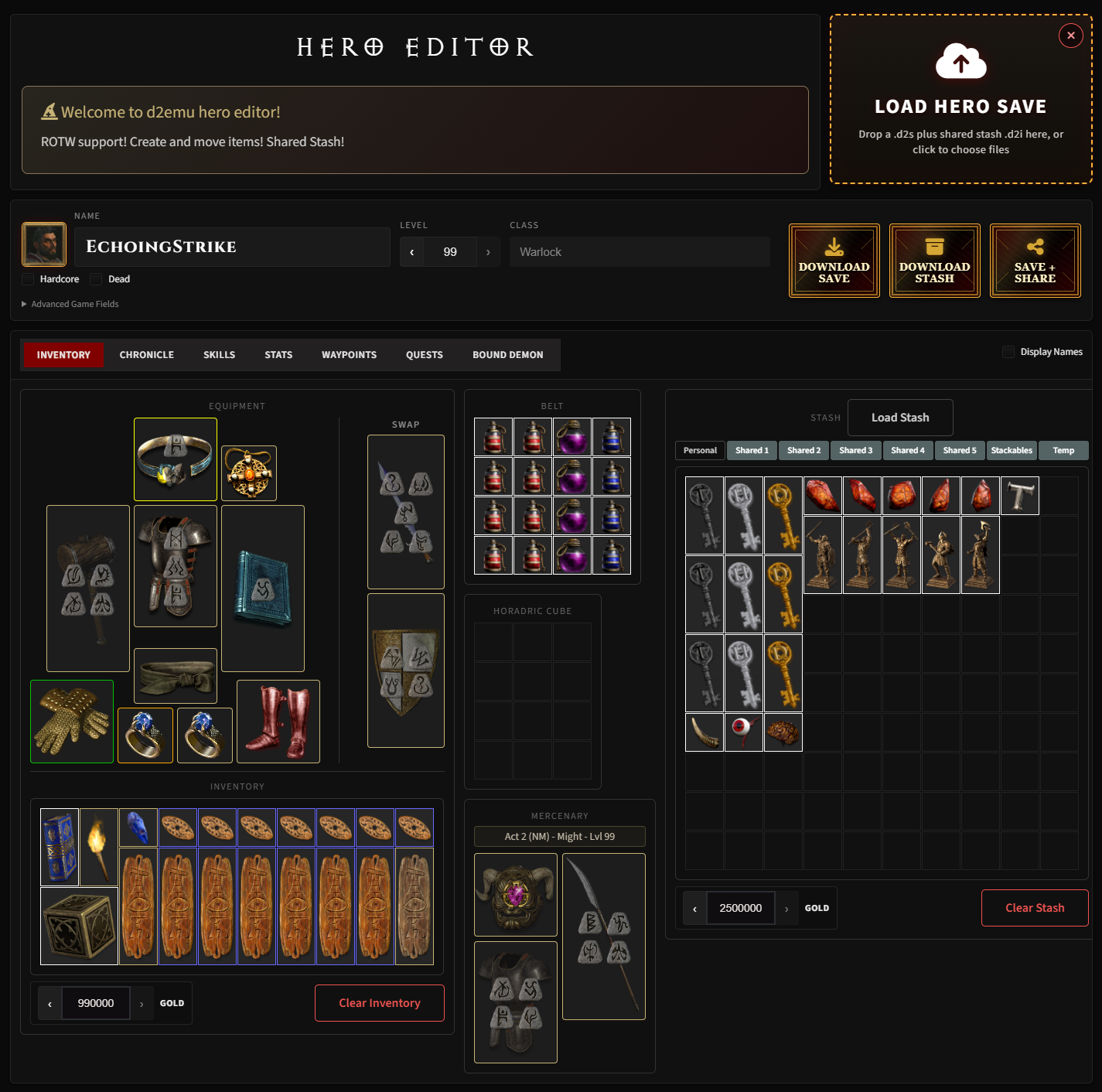 D2R Save Editor & Hero Editor | D2Emu
